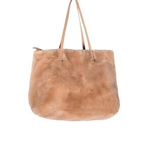 Luxe Fashion Classic Faux Fur Handbag | 1-Piece | Tan
